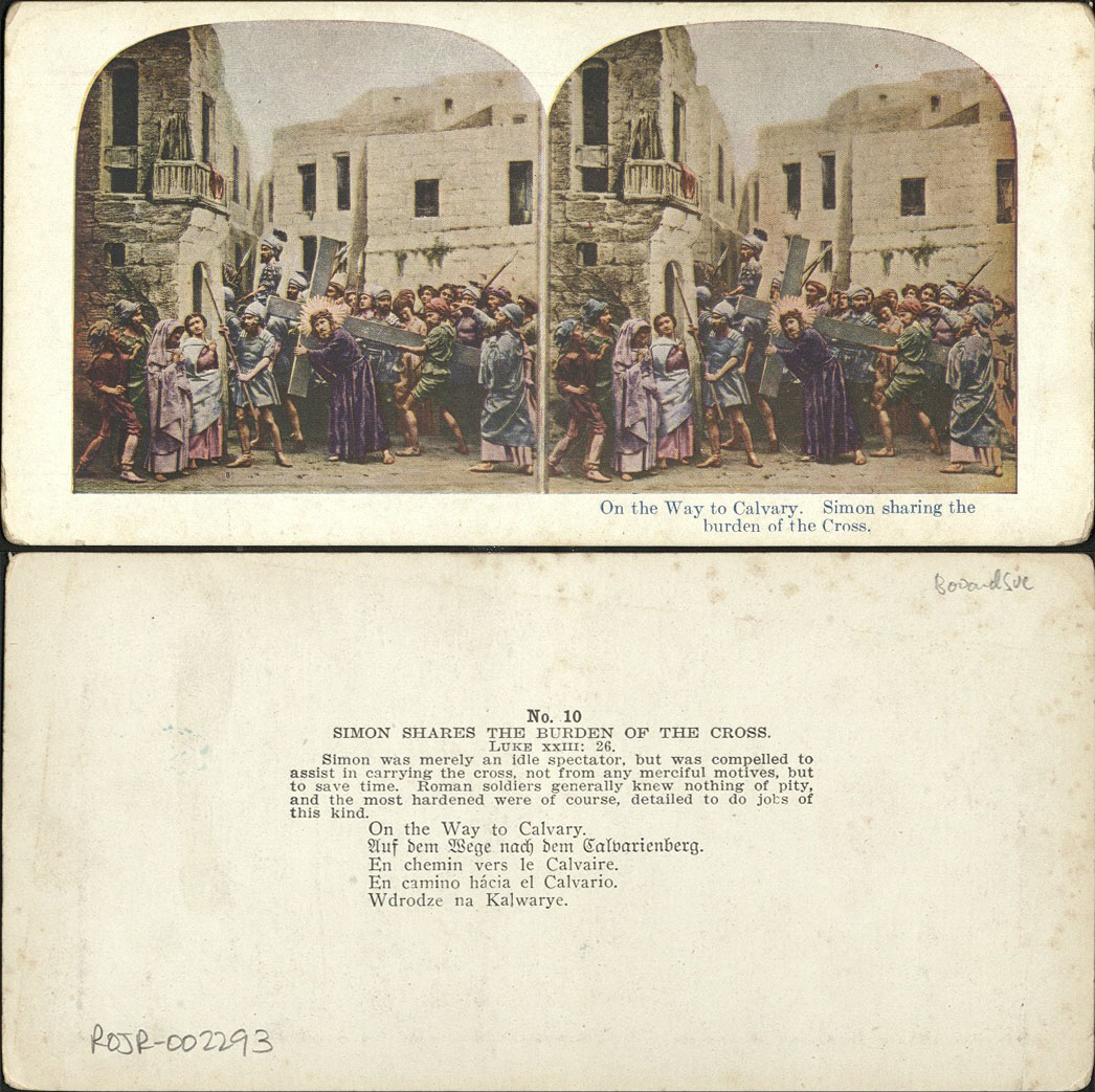 On the Way to Calvary. Simon sharing the burden of the Cross.